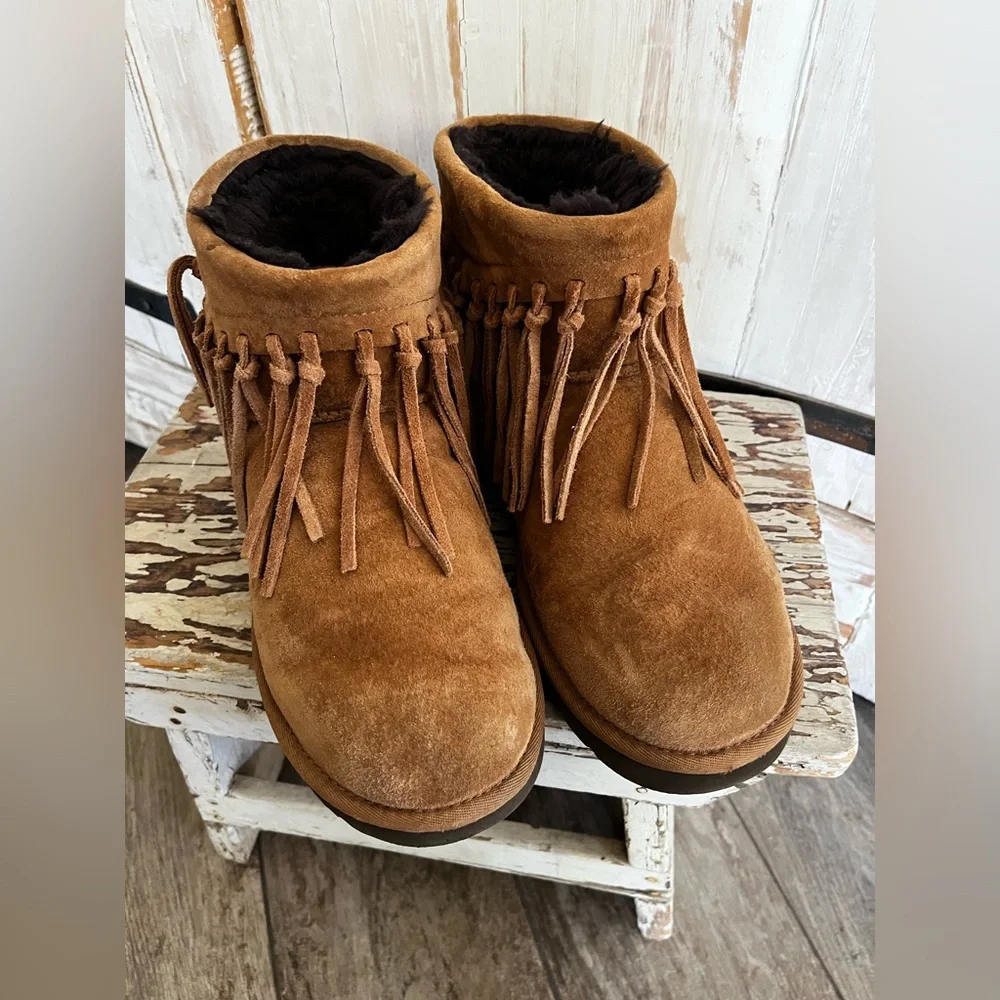 UGG Australia Wynona fringe short boots - Picture 4 of 12